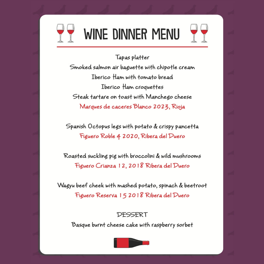 Figuero Wine Dinner at La Paloma
